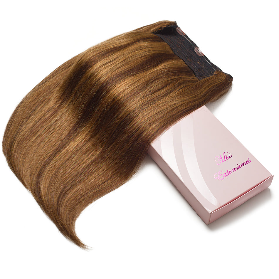 Castaño con mechas miel