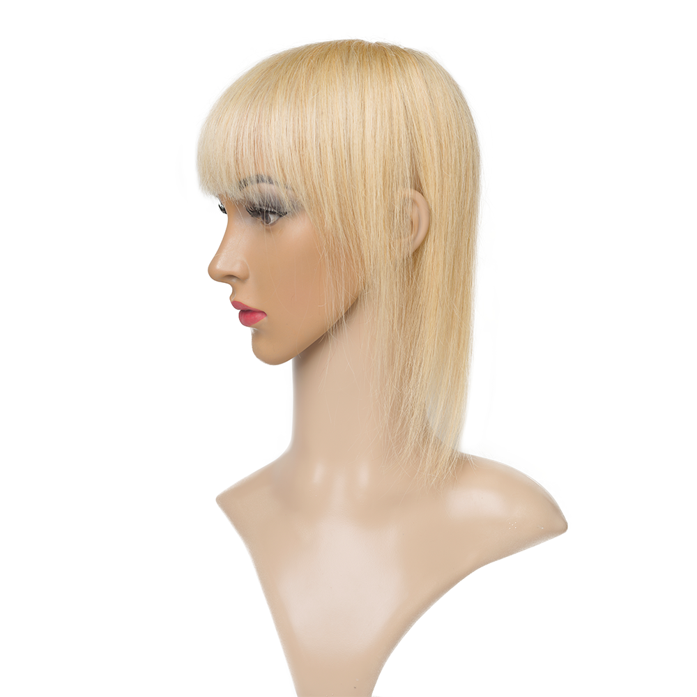 Flequillo completo rubio platinado